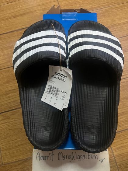 ดำ อื่นๆ รองเท้าแตะ UK 8 | EU 42 | US 8.5 Adidas Adilette 22