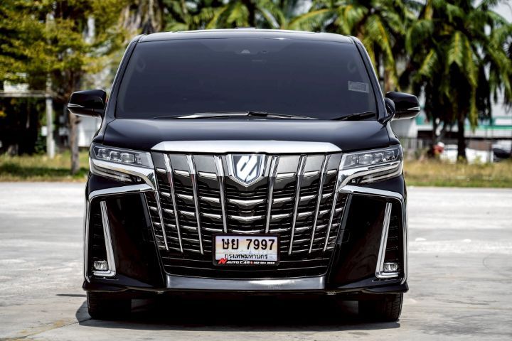 Toyota Alphard 2022 2.5 Hybrid SR C-Package E-Four 4WD Van ไฮบริด ไม่ติดแก๊ส เกียร์อัตโนมัติ ดำ รูปที่ 2
