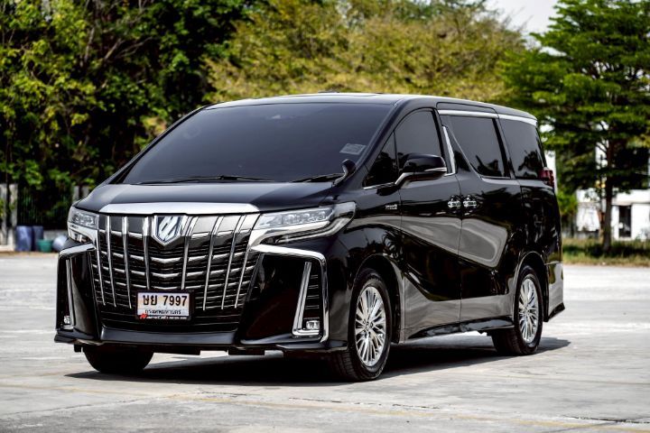 Toyota Alphard 2022 2.5 Hybrid SR C-Package E-Four 4WD Van ไฮบริด ไม่ติดแก๊ส เกียร์อัตโนมัติ ดำ รูปที่ 4