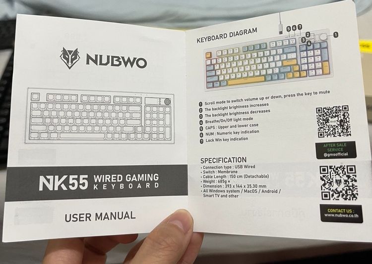 คีย์บอร์ด Rubber Dome รุ่น NK55 รูปที่ 4