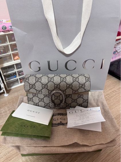 หญิง น้ำตาล อื่นๆ Gucci Dionysus GG Supreme Super Mini Bag