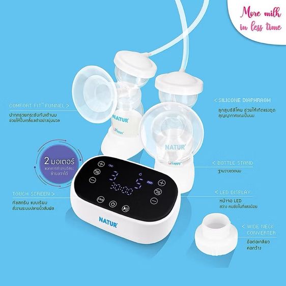 อื่นๆ NATUR เนเจอร์ เครื่องปั๊มนมไฟฟ้า แบบคู่ รุ่น D-5
