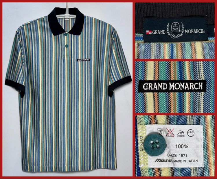 XL แขนสั้น ⚠️MADE IN JAPAN‼️เสื้อโปโล GRAND MONARCH ของแท้ รุ่นสูง ของ MIZUNO แบรนด์ Golf ชั้นนำราคาแพง