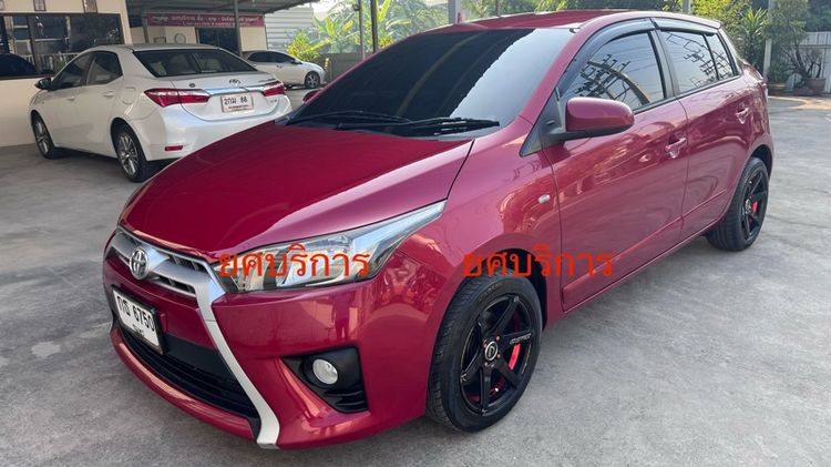 Toyota Yaris 2014 1.2 E Sedan เบนซิน ไม่ติดแก๊ส เกียร์อัตโนมัติ แดง รูปที่ 3