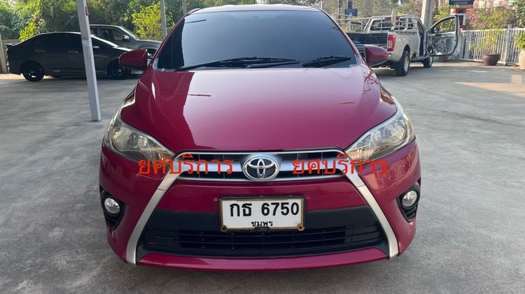 Toyota Yaris 2014 1.2 E Sedan เบนซิน ไม่ติดแก๊ส เกียร์อัตโนมัติ แดง รูปที่ 2