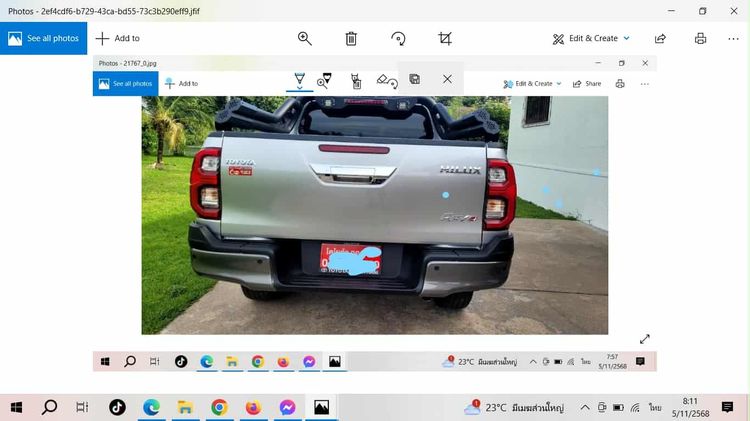 กันชนท้าย โตโยต้า รีโว่ ของแท้  รูปที่ 8