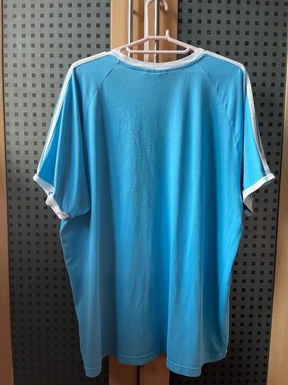 เสื้อยืดแขนสั้น Adidas Adicolor Classics 3-Stripes สีฟ้า 2XL (มือสอง) รูปที่ 2