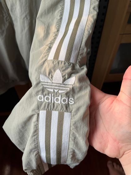 เสื้อแจ็คเก็ตผ้าร่มแขนยาว Adidas Originals Teack Lock Up สีเขียว 2XL (มือสอง) รูปที่ 4