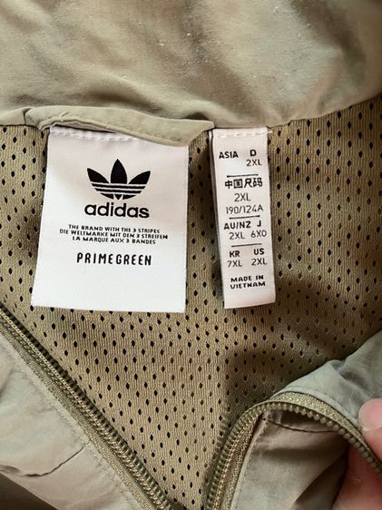 เสื้อแจ็คเก็ตผ้าร่มแขนยาว Adidas Originals Teack Lock Up สีเขียว 2XL (มือสอง) รูปที่ 6