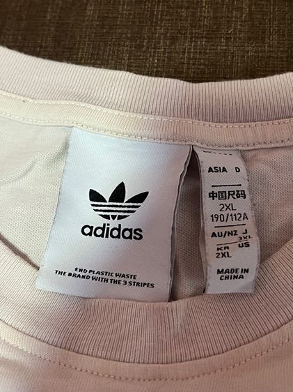 เสื้อยืดแขนสั้น Adidas Originals Trefoil สีครีม 2XL (มือ2) รูปที่ 5
