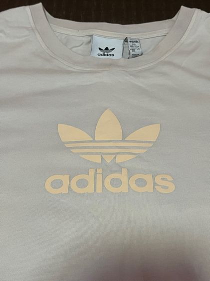 เสื้อยืดแขนสั้น Adidas Originals Trefoil สีครีม 2XL (มือ2) รูปที่ 3