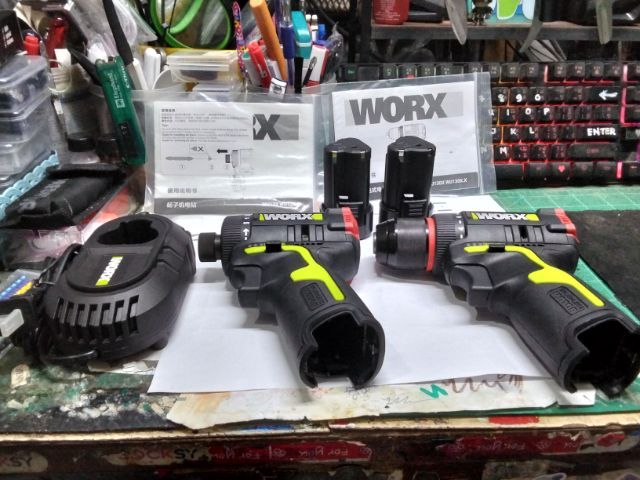ชุดสว่านไร้สาย WORX WU129WU130พร้อมแบต2ก้อน พร้อมแท่นชาร์จ