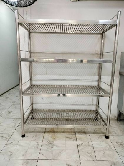ชั้นวางของสแตนเลสแบบซี่ 4 ชั้น ขนาด 50x110x160 รูปที่ 3