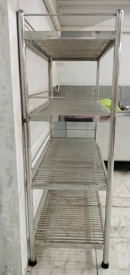 ชั้นวางของสแตนเลสแบบซี่ 4 ชั้น ขนาด 50x110x160 รูปที่ 4