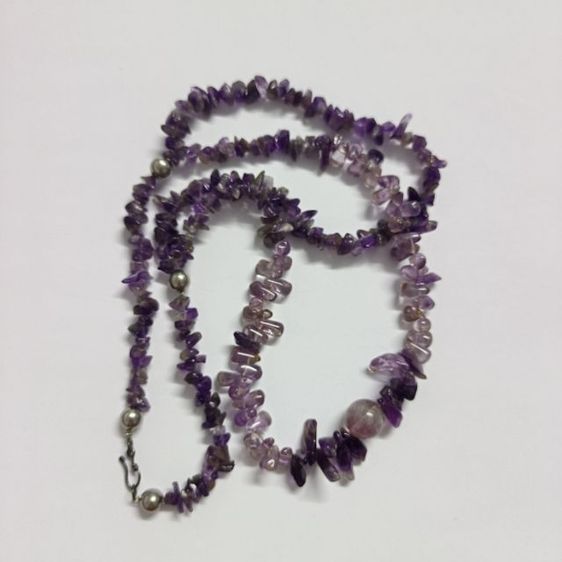 สร้อยคอหินแท้ อเมทิสต์สีสวย แฟชั่นดีไซน์ รูปที่ 12