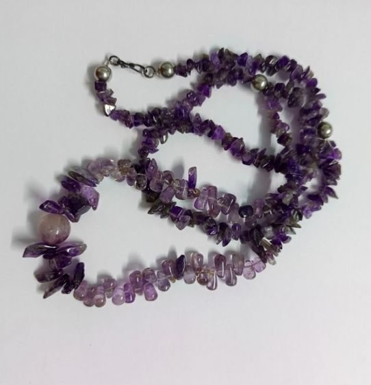 สร้อยคอหินแท้ อเมทิสต์สีสวย แฟชั่นดีไซน์ รูปที่ 6