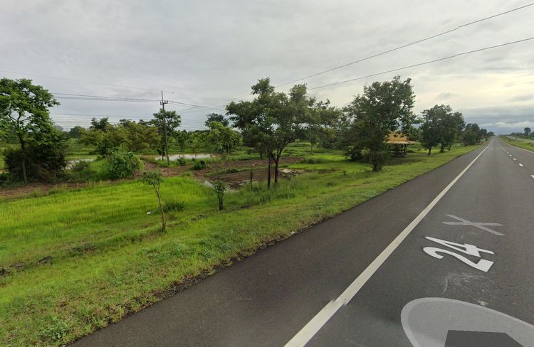 ขายที่ 49 ไร่ ติดถนน 24 หน้ากว้างติดถนน 250 เมตร