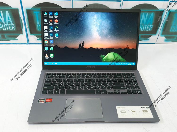 โน๊ตบุคเล่นเกมส์มือสอง Asus AMD Ryzen3-3250U Ram4GB SSD512GB รูปที่ 2