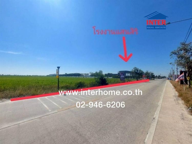 ที่ดินเปล่า 64 ไร่ 112 ตร.ว. ที่ดิน ซอยตรงข้ามวัดทำเลทอง ใกล้โรงงานแสนสิริ ถนนลำไทร-นิมิตใหม่ (ถนนอบจ.ปทุมธานี2006 ) ถนนลำลูกกา ลำลูกกา ปทุม
