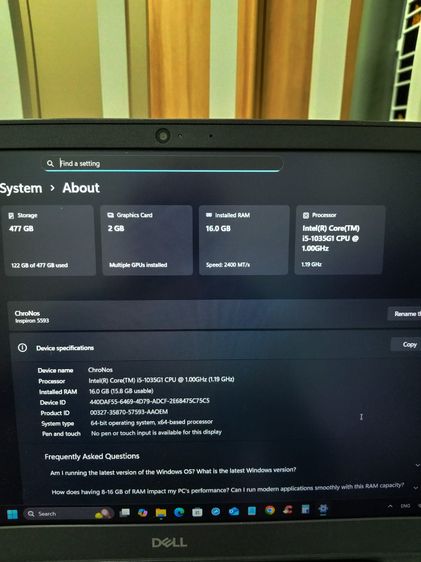 โน้ตบุ๊กสเปกแรง i5 Gen 10  การ์ดจอแยก ราคาประหยัด รูปที่ 6