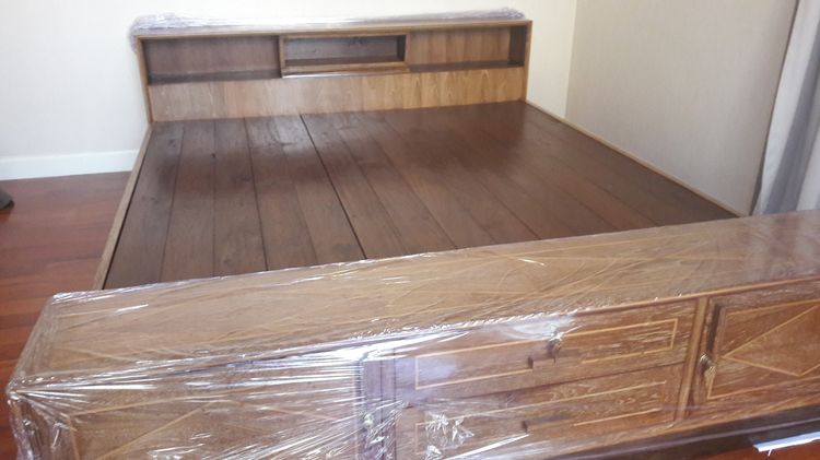 เตียงไม้สัก 6 ฟุต ทำสีใหม่ รูปที่ 3