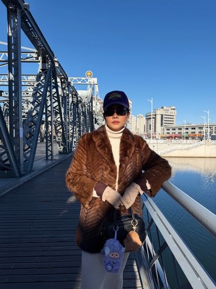 เสื้อโค้ทขนมิ้งแท้EMBA รูปที่ 9