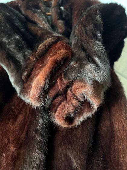 เสื้อโค้ทเฟอร์ขนมิ้งค์แท้ รูปที่ 8