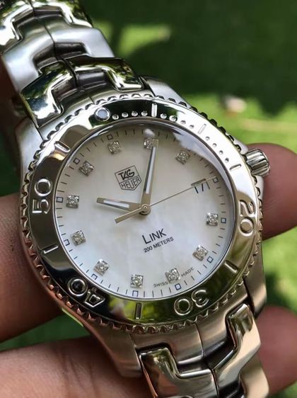 ขาว Tag Heuer Link Quartz Diamond  White MOP Dial WJ 1114🇨🇭🇨🇭
