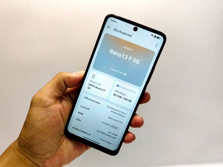 ขาย OPPO Reno 13 F 5G สีน้ำเงิน มือสอง รูปที่ 2