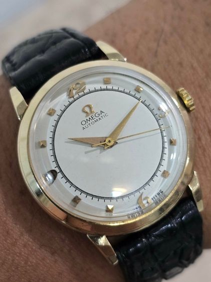 นาฬิกา Omega Bumper 14k Solid Gold Circa 1950s  รูปที่ 5