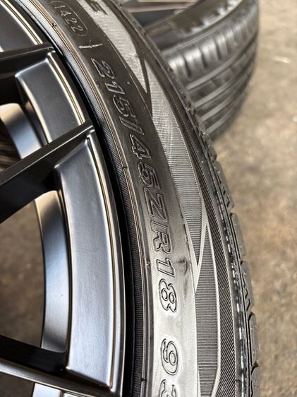 ล้อแม็กมือ1 ขอบ18 FS01 5รู100 กว้าง8 ออฟ38 สีดำ ล้อเบา FLOW FORMING งานSEVENFIFTH งานสวยมาก  พร้อมยางมือ2 NEXEN215-45-18 ปี22 ปีแท้  รูปที่ 8