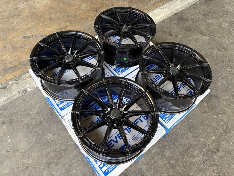 ล้อแม็กมือ1 ขอบ18 FX1 5รู114 กว้าง8 ออฟ38 สีดำเงา ล้อเบา FLOW FORMING งานSEVENFIFTH งานสวยมาก  รูปที่ 3