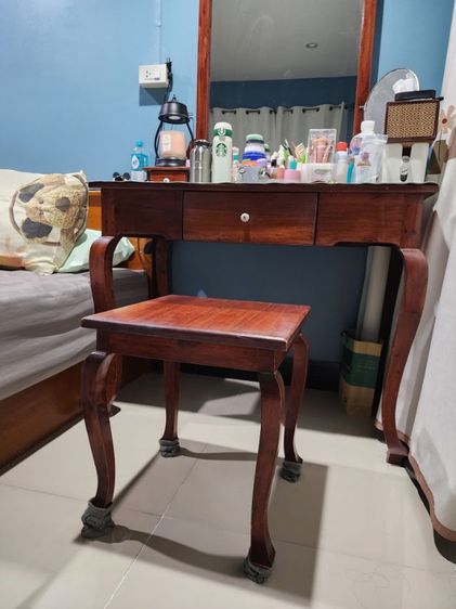 โต๊ะเครื่องแป้ง ไม้จริงทุกชิ้น ราคาถูก พร้อมปล่อย มาขนเองลดอีก รูปที่ 2