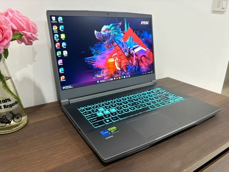 NOTEBOOK (โน้ตบุ๊ค) MSI THIN 15 B12UCX-1428TH เกมมิ่ง สภาพสวย การ์ดจอแรง คีย์บอร์ดมีไฟ ประกันศูนย์ยาว  รูปที่ 2