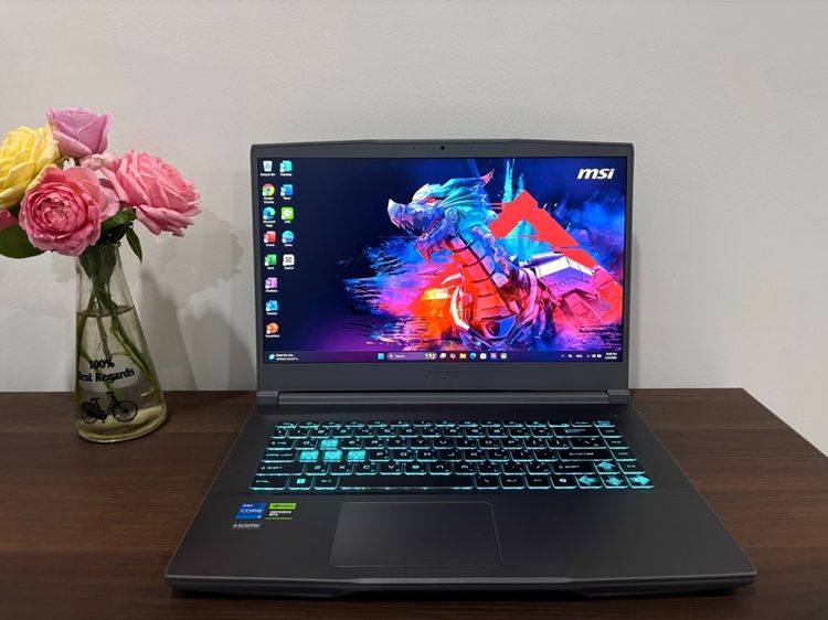 รุ่นอื่น ๆ NOTEBOOK (โน้ตบุ๊ค) MSI THIN 15 B12UCX-1428TH เกมมิ่ง สภาพสวย การ์ดจอแรง คีย์บอร์ดมีไฟ ประกันศูนย์ยาว 