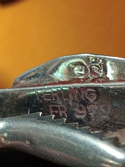 เนื้อเงินแท้สเตอร์ลิง 925ลงถมเก่าโบราณ ครบชุด 3 ชิ้นสภาพเยี่ยม รูปที่ 5