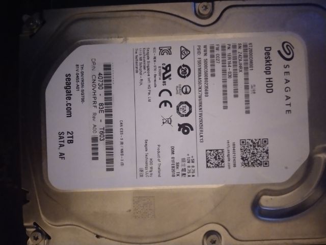 ขาย ฮาร์ดดิส ขนาด 2Tb 650 บาทรวมส่ง รูปที่ 5