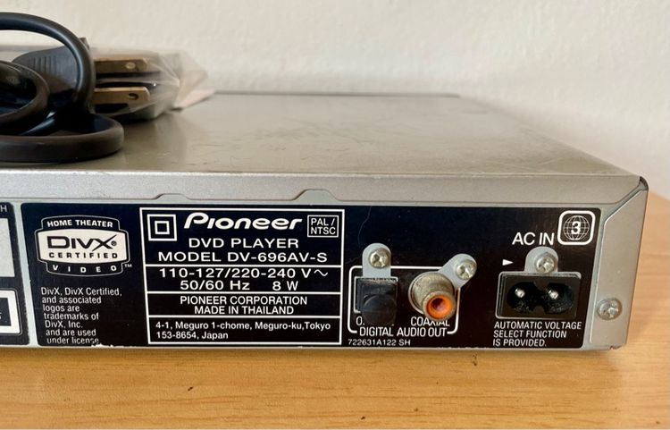 เครื่องเล่นดีวีดี Pioneer รุ่น DV-696AV-S ใช้งานปกติ อ่านได้ทั้งซีดี ดีวีดี วีซีดีและแผ่นmp3  รูปที่ 8