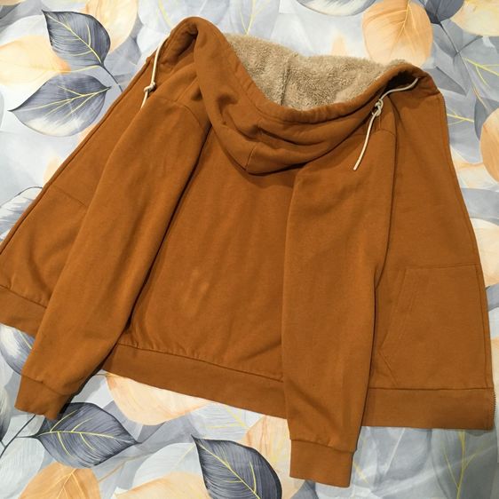 POLHAM Sherpa Lining เสื้อแจ็คเก็ตฮู้ด สีน้ำตาลอิฐ ซับขนเฟอร์นุ่มกันหนาวติดลบ มือสอง สภาพดี รูปที่ 12