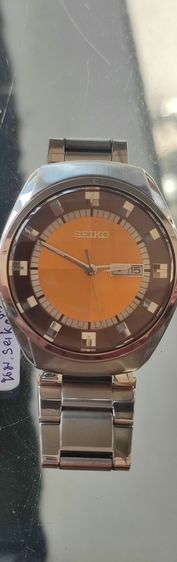 นาฬิกาSeiko SNKN75K1
หน้าส้ม เรือนสแตนเลส มือสอง ราคา 5,000