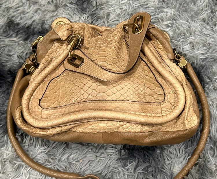 CHLOÉ MEDIUM PYTHON PARATY BAG รูปที่ 7
