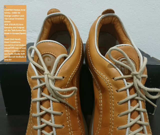 CAMPER Pelotas Ariel, Unisex 37EU(23.5cm) Original ของแท้ มือ 2 สภาพเยี่ยม, รองเท้า CAMPER หนังแท้สวย แต่บางจุดสีเฟดเล็กน้อย แทบมองไม่เห็น รูปที่ 8