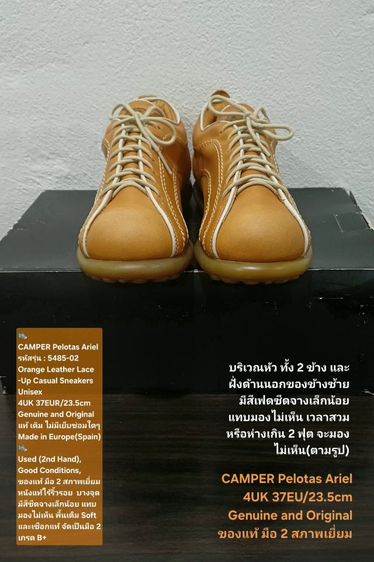 CAMPER Pelotas Ariel, Unisex 37EU(23.5cm) Original ของแท้ มือ 2 สภาพเยี่ยม, รองเท้า CAMPER หนังแท้สวย แต่บางจุดสีเฟดเล็กน้อย แทบมองไม่เห็น รูปที่ 3
