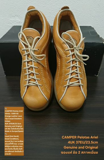 CAMPER Pelotas Ariel, Unisex 37EU(23.5cm) Original ของแท้ มือ 2 สภาพเยี่ยม, รองเท้า CAMPER หนังแท้สวย แต่บางจุดสีเฟดเล็กน้อย แทบมองไม่เห็น รูปที่ 6