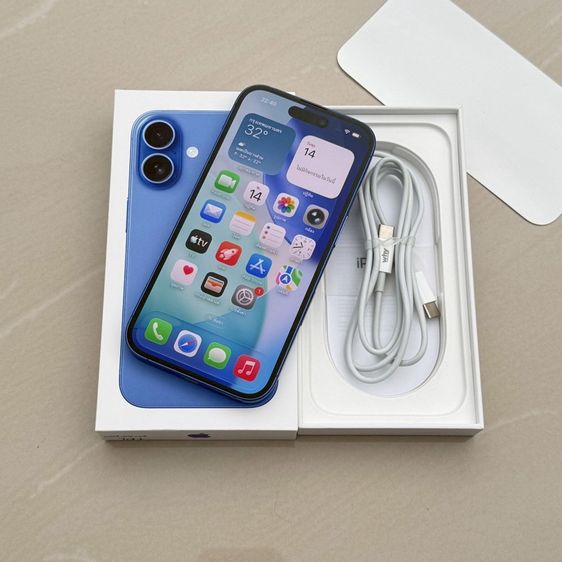iPhone 16 256g สีฟ้า สภาพสวยมาก รูปที่ 2