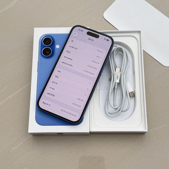 iPhone 16 256g สีฟ้า สภาพสวยมาก รูปที่ 3