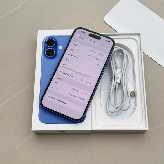 iPhone 16 256g สีฟ้า สภาพสวยมาก รูปที่ 4