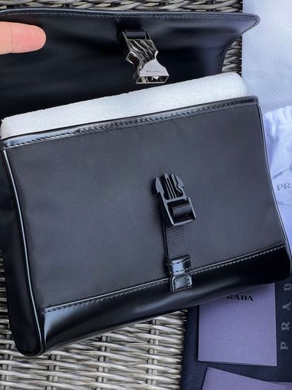 PRADA ReNylon Leather Shoulder Bag รูปที่ 13