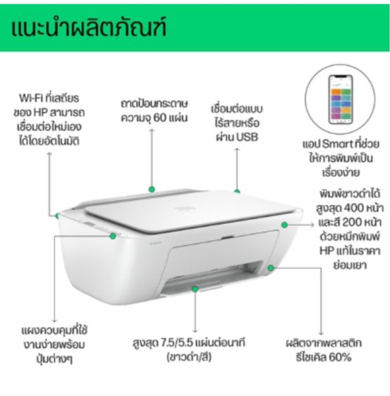 เครื่องพิมพ์ HP DeskJet Ink Advantage 2875 All-in-One รูปที่ 6