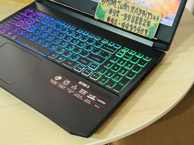 Acer Nitro Gaming Ryzen5 Series5 การ์ดจอแยก Nvidia GTX1650 ,Ram 8G , M.2 Pcle 512G จอ15.6" 144Hz คีย์บอร์ดไฟ RGB  รูปที่ 3